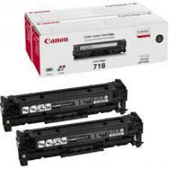 Canon 718 (2-Pack) Black Original Toner Cartridges 2662B005 (2 X 3400 Pages) for Canon i-SENSYS LBP-7200CDN, LBP-7660CDN, LBP-7680CX, MF-8330CDN, MF-8340CDN, MF-8350CDN, MF-8360CDN, MF-8380CDW,MF-8530CDN, MF-8550DDN, MF-8580CDW